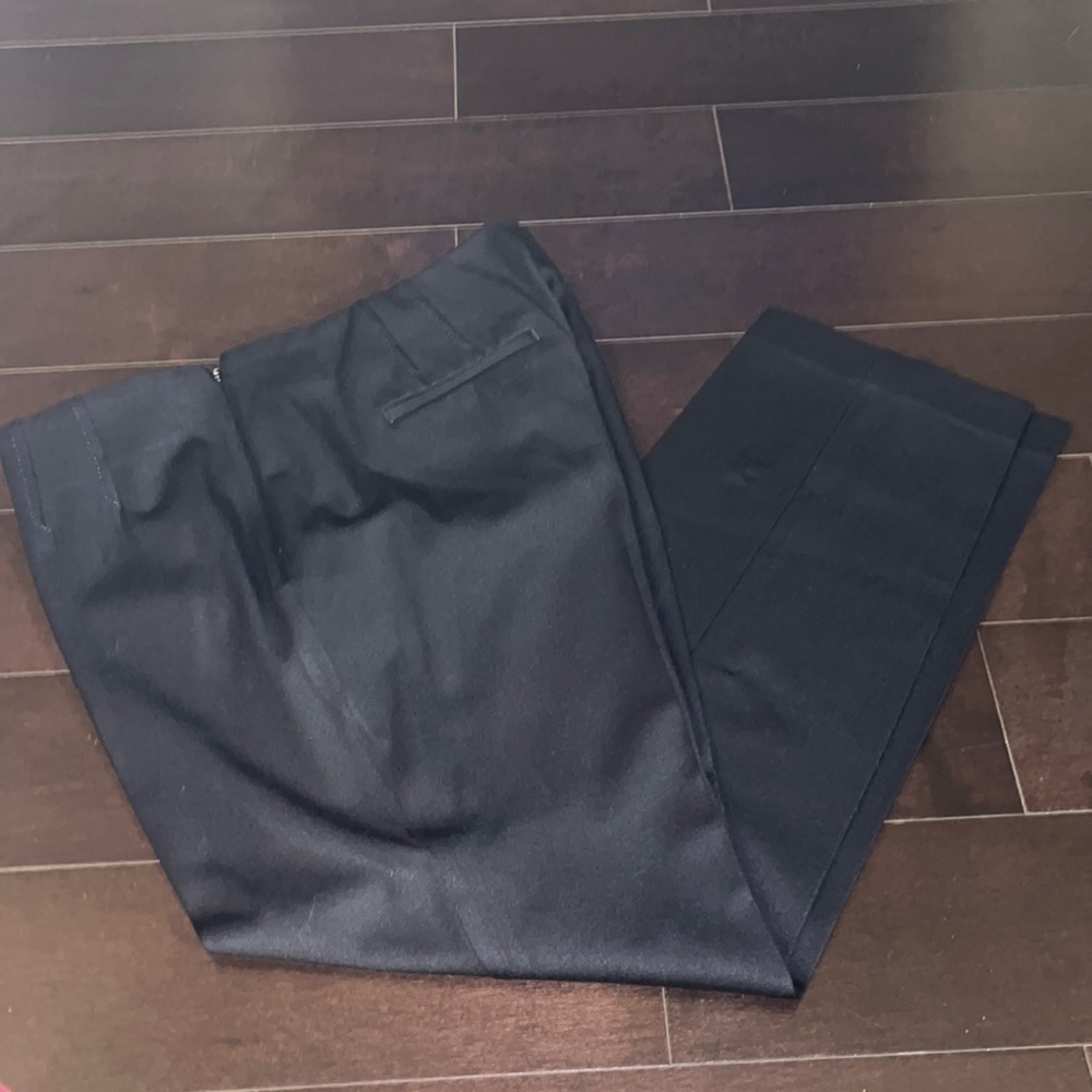 Talbots Classic Side Zip Slim Dress Pants Black 14 P